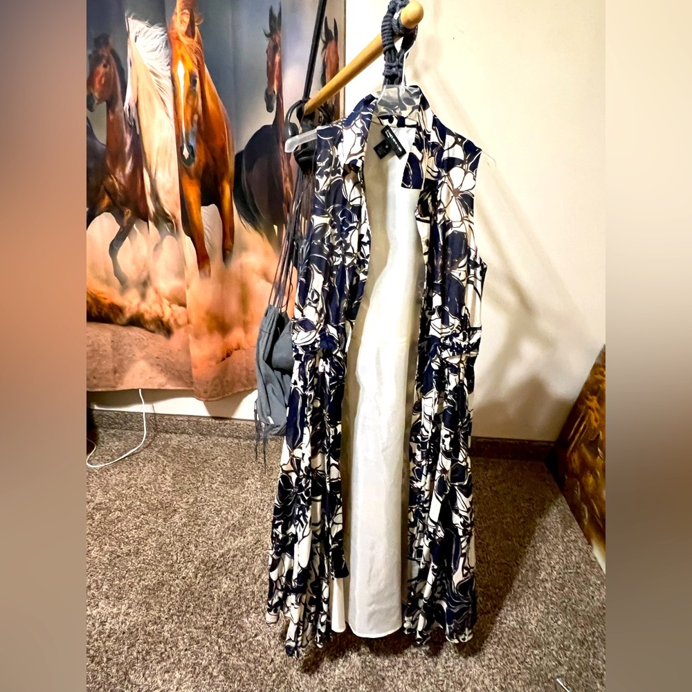 Jones New York Vintage Linen Floral Dress - lightly used